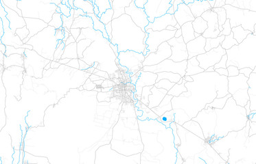 Obraz premium Rich detailed vector map of San Miguel, San Miguel, El Salvador