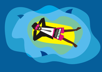 A businessman makes money on the stock exchange without any effort.