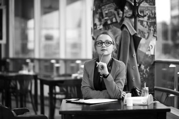 Beautiful woman at a business meeting