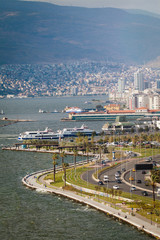 Fototapeta premium skyscraper in financial district and city view