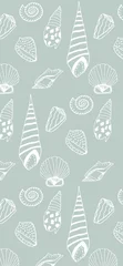 Muurstickers Vector underwater sea cartoon. Various seashells. Great for web page background, wrapping paper, cards,notebook and invitation © Olena