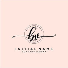 BV Beauty vector initial logo, handwriting logo.