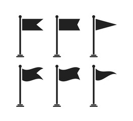 Flags isolated vector icon. Set of flat vector flags. Pennant flag set vector. Web banners.