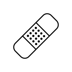 Plaster icon. Adhesive plaster icon vector. Medical plaster. Vector isolated element. First aid.