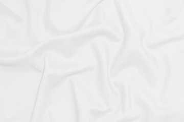 White crumpled blanket texture background. White cloth background