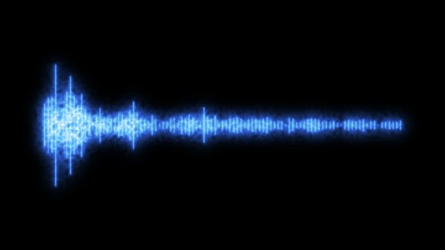 Abstract blue waveform, audio equalizer, seamless loop.