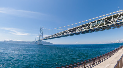 Obraz premium 青空と明石海峡大橋