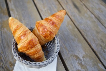 fresh croissant on a plate