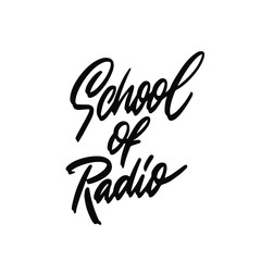 Obraz premium School of Radio. Concept of education.Teaching niche school vector design.