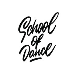 Obraz premium School of Dance. Concept of education.Teaching niche school vector design.