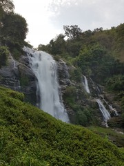waterfall in the mountains