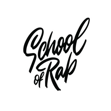 School of Rap. Concept of education.Teaching niche school vector design.