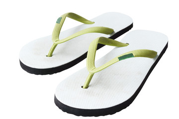 pair of flip flops isolated on white background