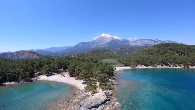 View from the top of the bay in the ancient city of Phaselis
