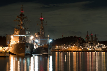 横須賀軍港の夜景