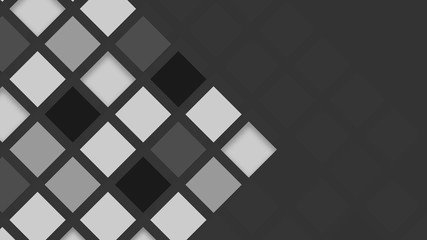 abstract monochrome black and white cool background template pixel geometric square wallpaper 3d illustration