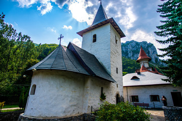 Fototapeta na wymiar Church in the mountains, Ramet Monastery, Romania
