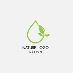 vector water leaf logo design. natural, drop, iconvector water leaf logo design. natural, drop, icon