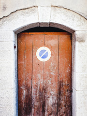 old door in wall
