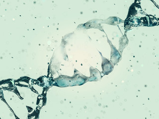 DNA chain. Abstract scientific background. 3D rendering