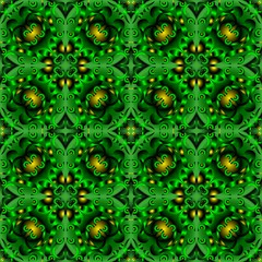 Seamless endless repeating multicolored bright ornament of different colors