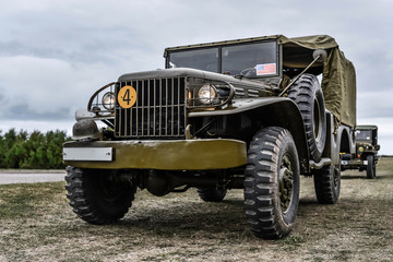 Fototapeta premium pojazd wojskowy II wojny światowej z bliska