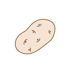 Potato hand drawn vector illustration in cartoon style with eyes