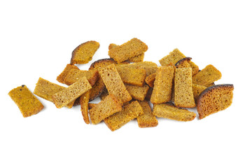 Small pile of salted rye bread crusts