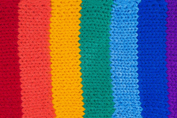 Rainbow knitted fabric