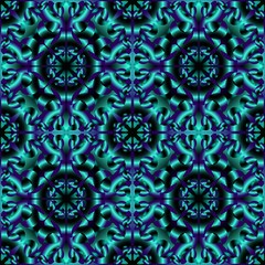 Seamless endless repeating multicolored bright ornament of different colors on combined background