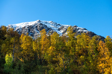 in the mountains of Northern Norway,Tromso,Oldervik