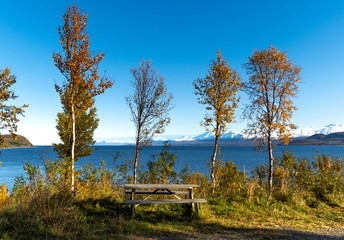 Coast of the Norwegian Sea.Tromso,Oldervik.