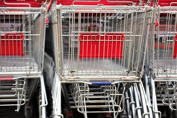 shopping cart in supermarket