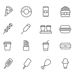 Fototapeta premium Food icon isolate on white background.