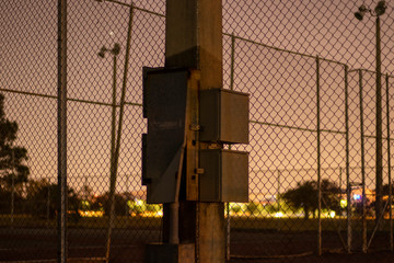 Fototapeta premium Fence at night
