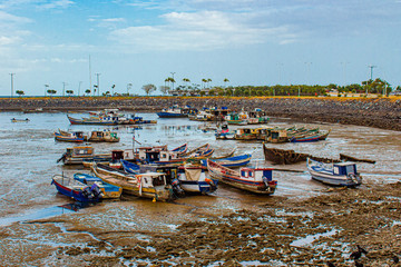 colorful fishing boats