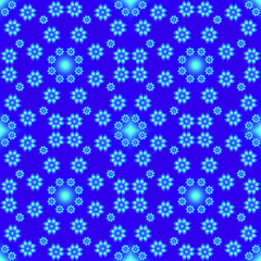 Seamless endless repeating multicolored bright ornament of different colors on combined background