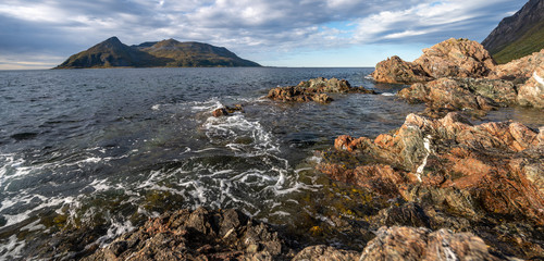 Coast of the Norwegian Sea. Tromso, Tromvik