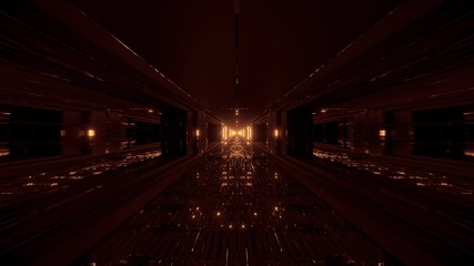 Fototapeta na wymiar futuristic glowing sci-fi tunnel corridor with massiv nice reflections 3d illustration wallpaper background