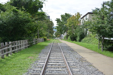 まっすぐ続く線路