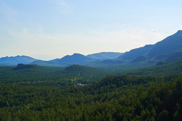 Mountains, nature in summer in the forest - Burabay, Northern Kazakhstan