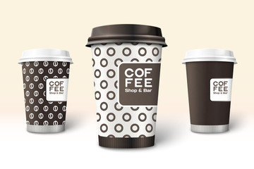 Vector Coffee cup template for branding and design