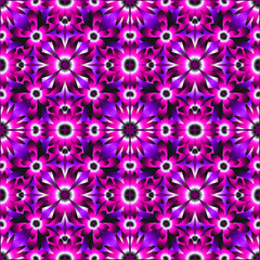 Seamless endless repeating multicolored bright ornament of different colors on combined background