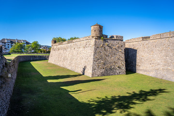 Fototapeta na wymiar Jaca, Huesca / Spain »; September 29, 2019: Fort walls of the citadel of Jaca
