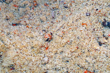 rice pilaf as background