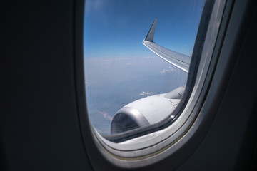 Naklejka premium window of airplane