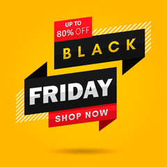 Obraz premium Modern black friday sale background. Black friday banner
