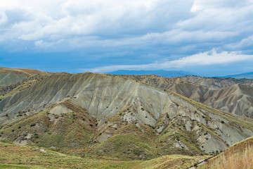 Landscape with mountain range on Sicily island, South of Italy