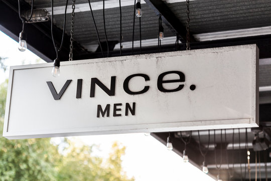 New York, New York, USA - Octobe 1, 2019: Fashion Clothier Vince. in the meatpacking district.
