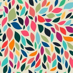Decorative seamless pattern with colorful shapes
